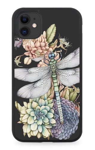 Dark dragonflys rubber phone - dark,