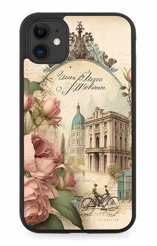 Vintage french scenery rubber - french,