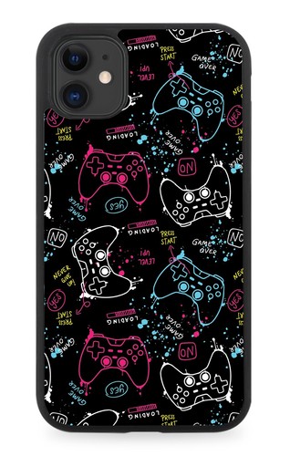 Gamer pattern rubber phone - pattern,