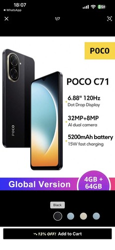 Xiaomi poco c71 - (new),