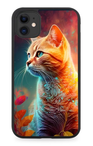 Ginger cat rubber phone case - rubber,