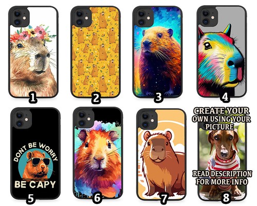 Capybara rubber phone case - rubber,