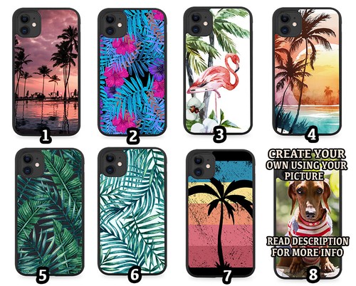 Palm tree rubber phone case - palm,